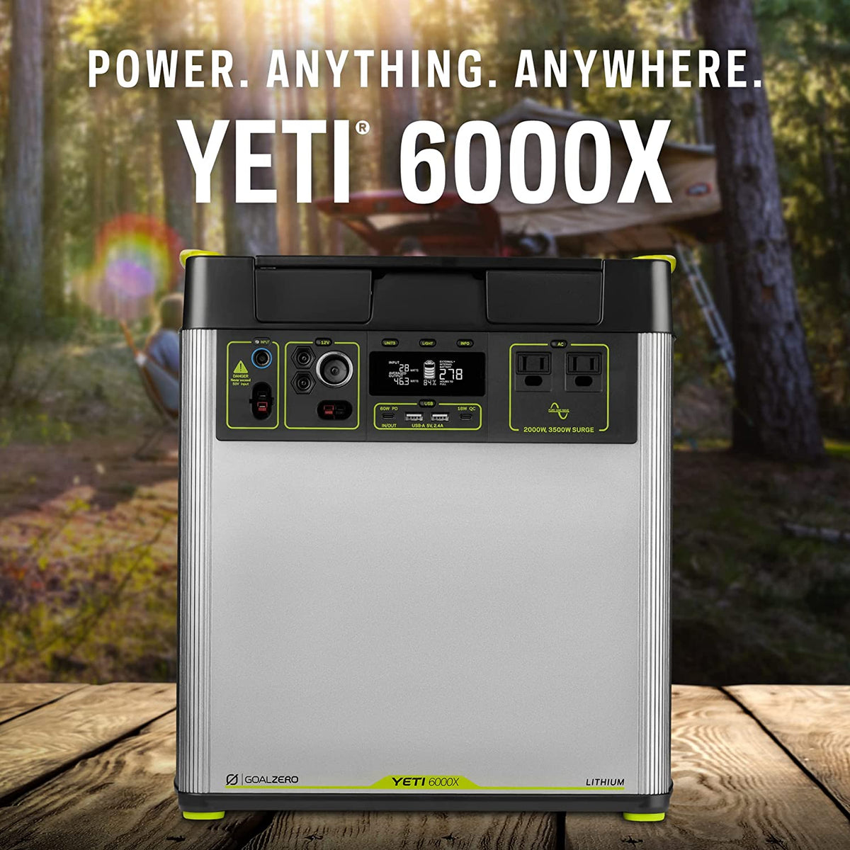 Goal Zero Yeti 6000X | 6071Wh + Placa de 200w.