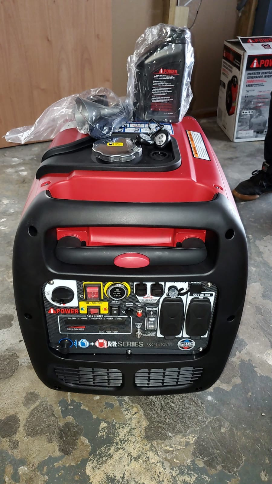 🔺"Pre-Owned" Certificado 🔺 | PRENDE POR BOTÓN o "Beeper" / 𝐀-𝐢𝐏𝐨𝐰𝐞𝐫 3800i-Watt / Super Silenciosa / "Dual Fuel" Gasolina o Gas Propano / (Pre-Owned Certificado con 1 años de garantía)